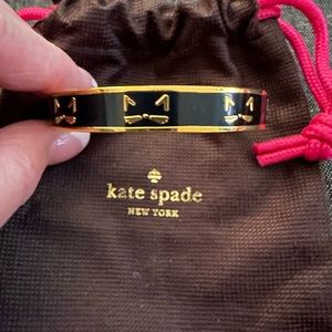 Kate Spade New York Cool Cat Gold Bangle Hinged Bracelet